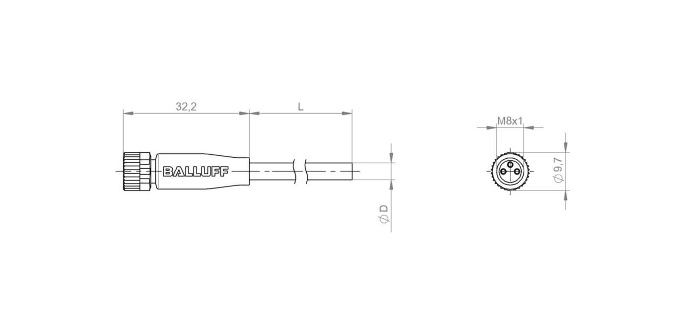 Разъем с кабелем Balluff BCC M313-0000-10-004-PX0334-050