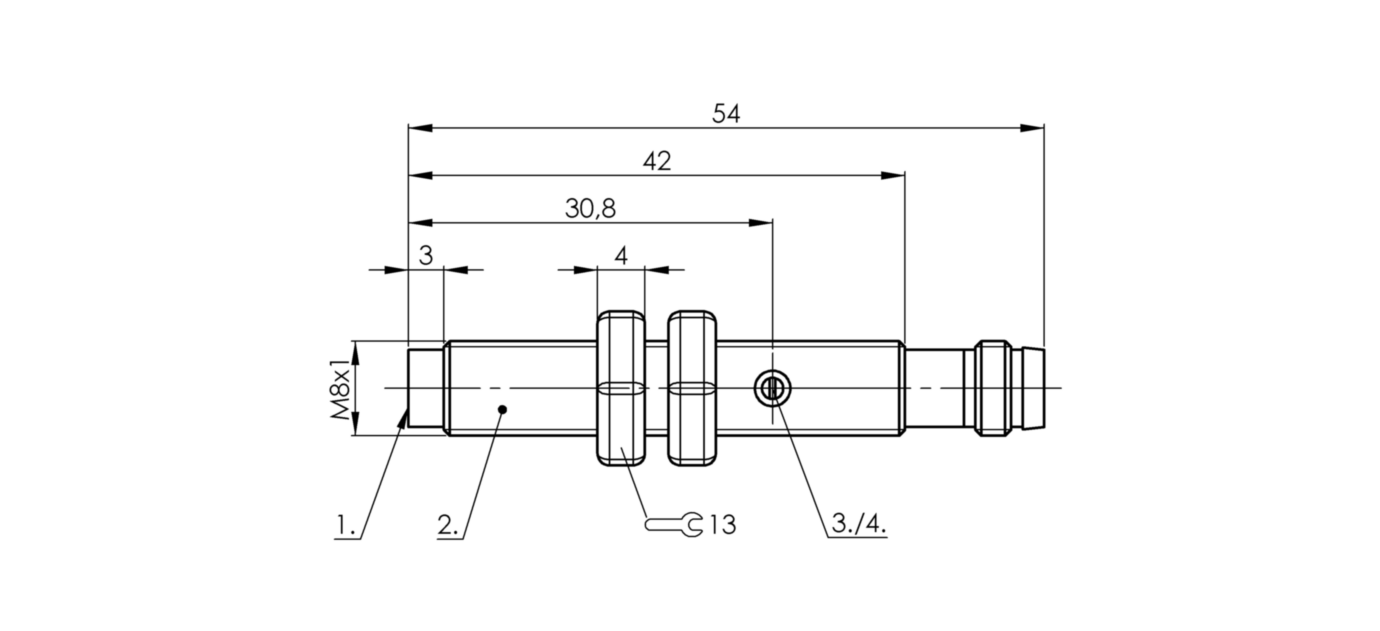 Емкостной датчик уровня Balluff BCS M08T4E2-NOM30G-S49G