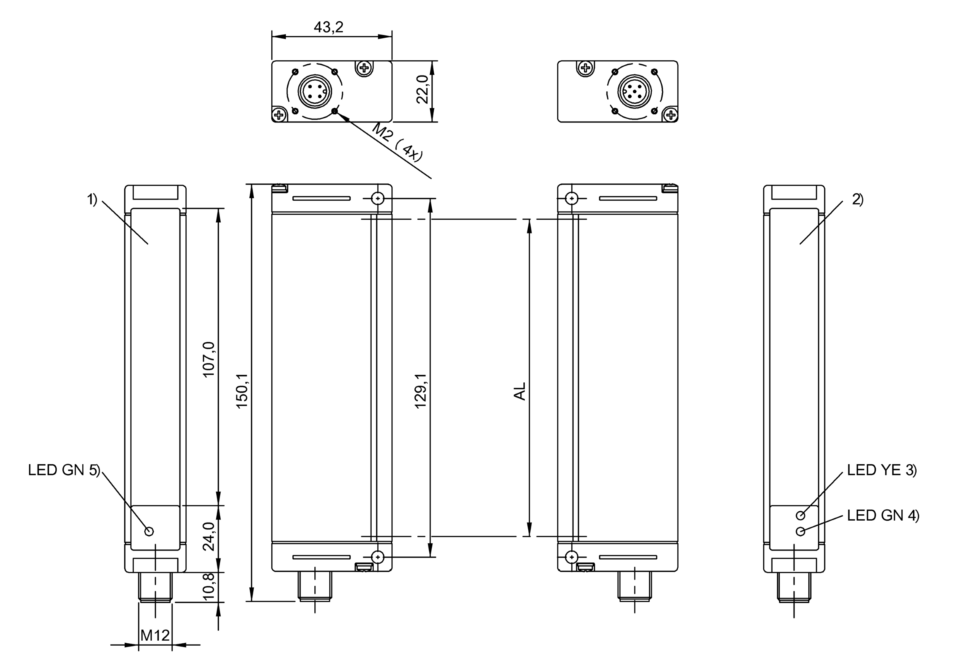 Световая завеса Balluff BLG 1-010-210-070-PV01-SX