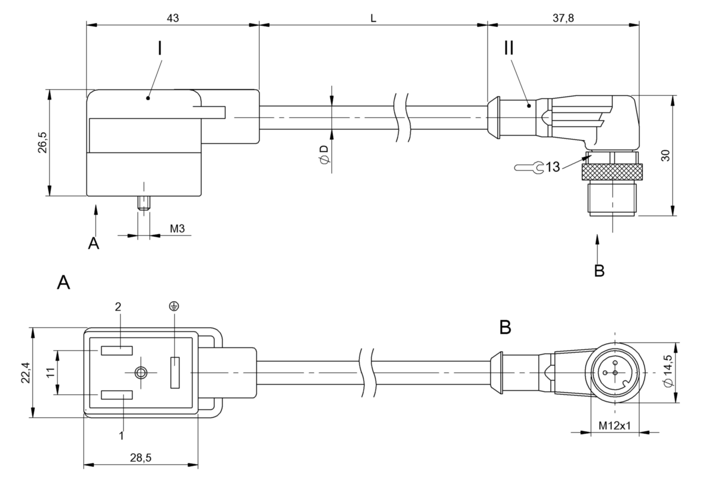Соединительный кабель Balluff BCC VB43-M423-3E-666-PX0350-010