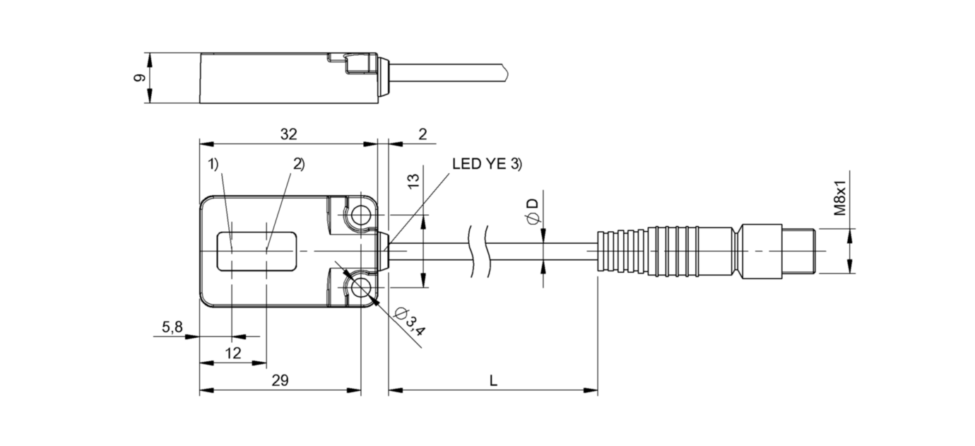 Оптический датчик Balluff BOS R01E-UI-KH22-00,2-S49