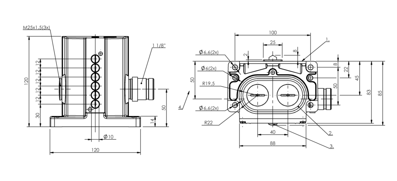 Блочный выключатель Balluff BNS 819-D06-D12-100-10-FD-S90R