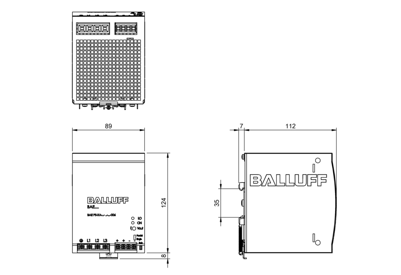 Блок питания Balluff BAE PS-XA-3Y-24-100-006