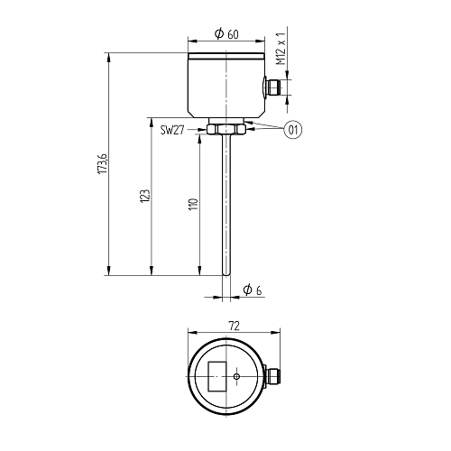 Датчик температуры Wenglor FFXT043