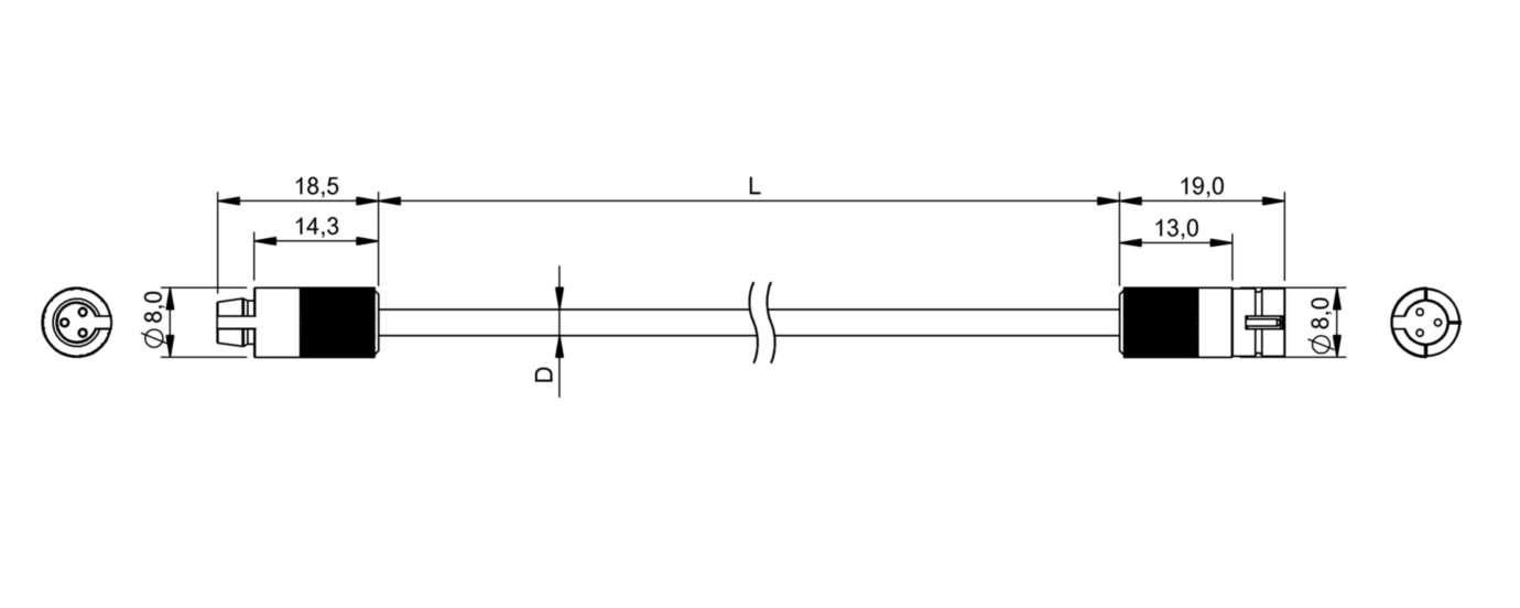 Соединительный кабель Balluff BCC Z002-080