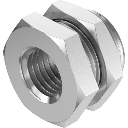 Штуцер с наружной и внутренней резьбой для панельного монтажа Festo NPFC-H-G12-F