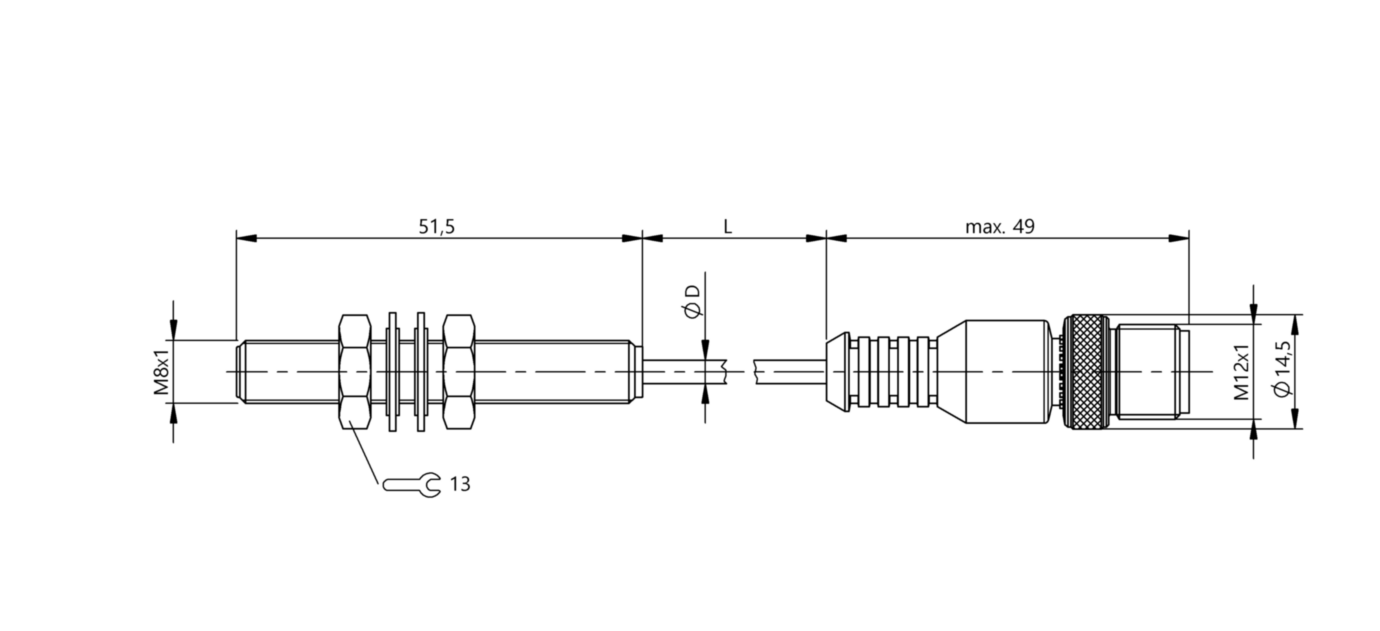 Индуктивный датчик расстояния Balluff BAW M08EI-UAD15B-BP00,5-GS04