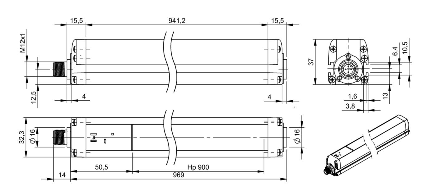 Многолучевой барьер безопасности Balluff BLG 4A-090-600-014-O01-SX