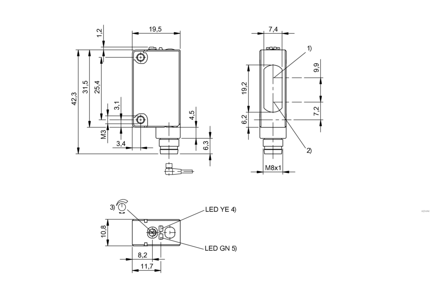 Оптический датчик Balluff BOS 5K-NO-RR10-S75