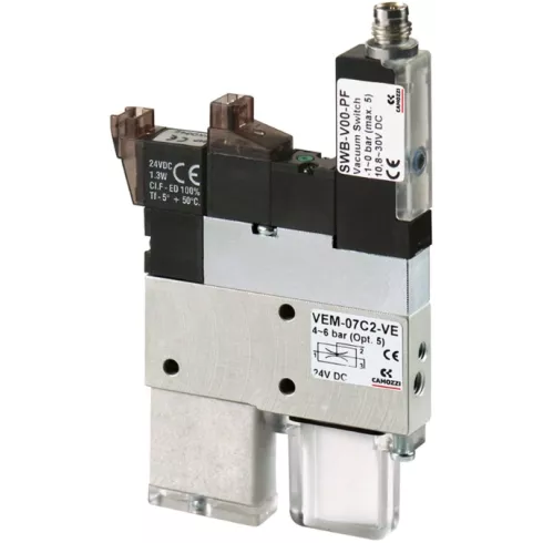 Компактный вакуумный эжектор Camozzi VEM-05C2-VE