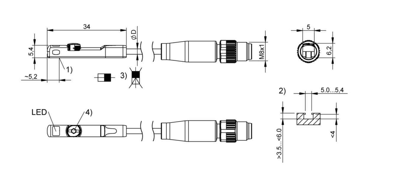 Магнитный датчик для цилиндра Balluff BMF 415KW-HAKKI-W-5-P3-S75-00,3