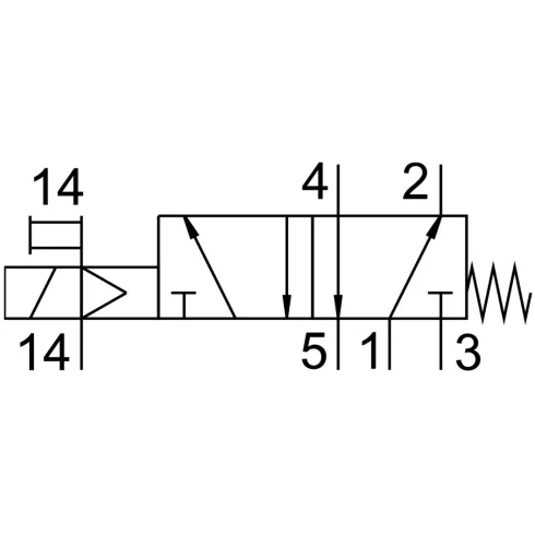 Распределитель с электромагнитным управлением Festo VUVB-ST12-M52-MZH-QX-1T1