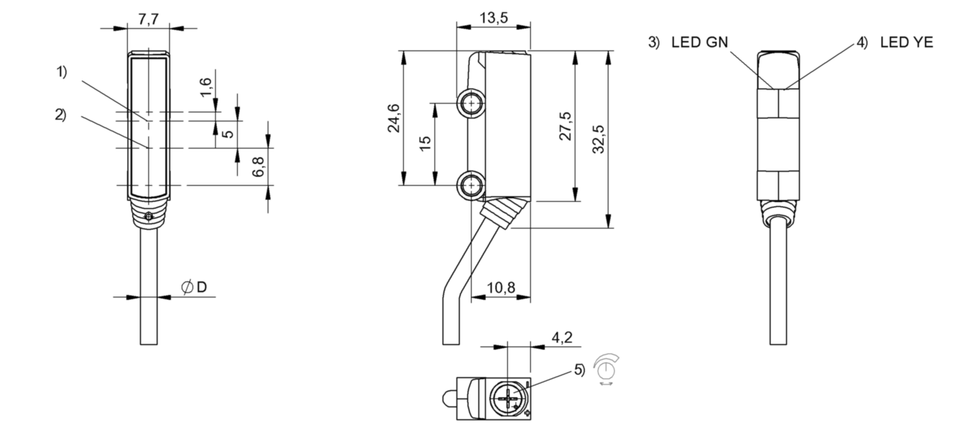 Оптический датчик Balluff BOS R020K-PS-RH12-02