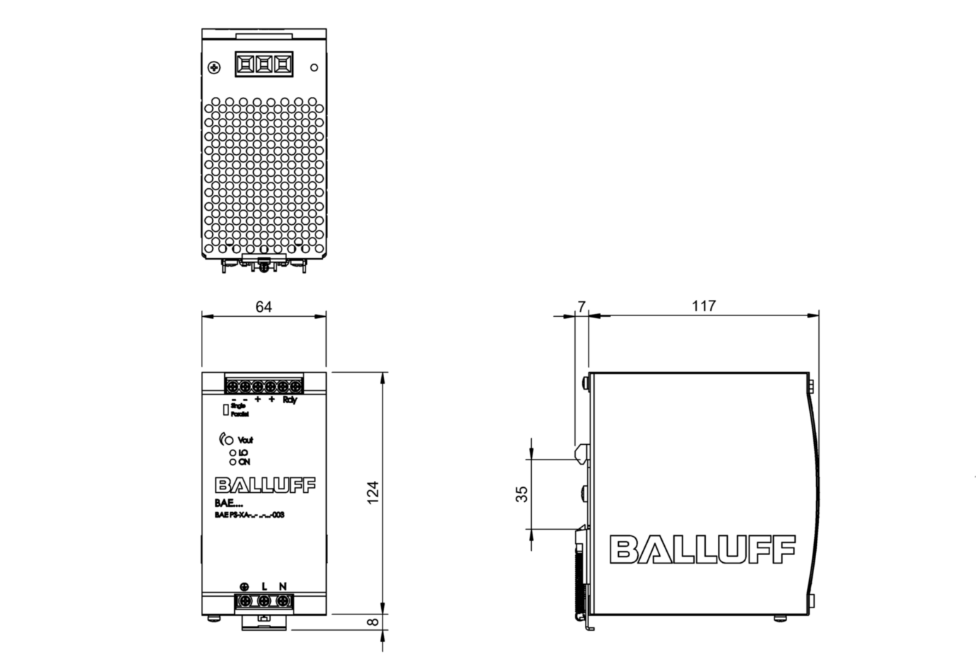 Блок питания Balluff BAE PS-XA-1W-12-100-003