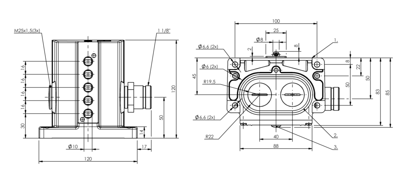 Блочный выключатель Balluff BNS 819-D05-R16-100-10-FD-S90R