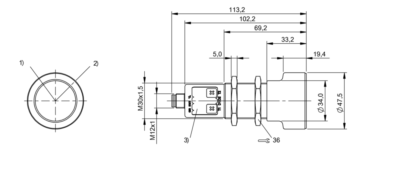 Ультразвуковой датчик Balluff BUS M30M1-NWX-35/340-S92K