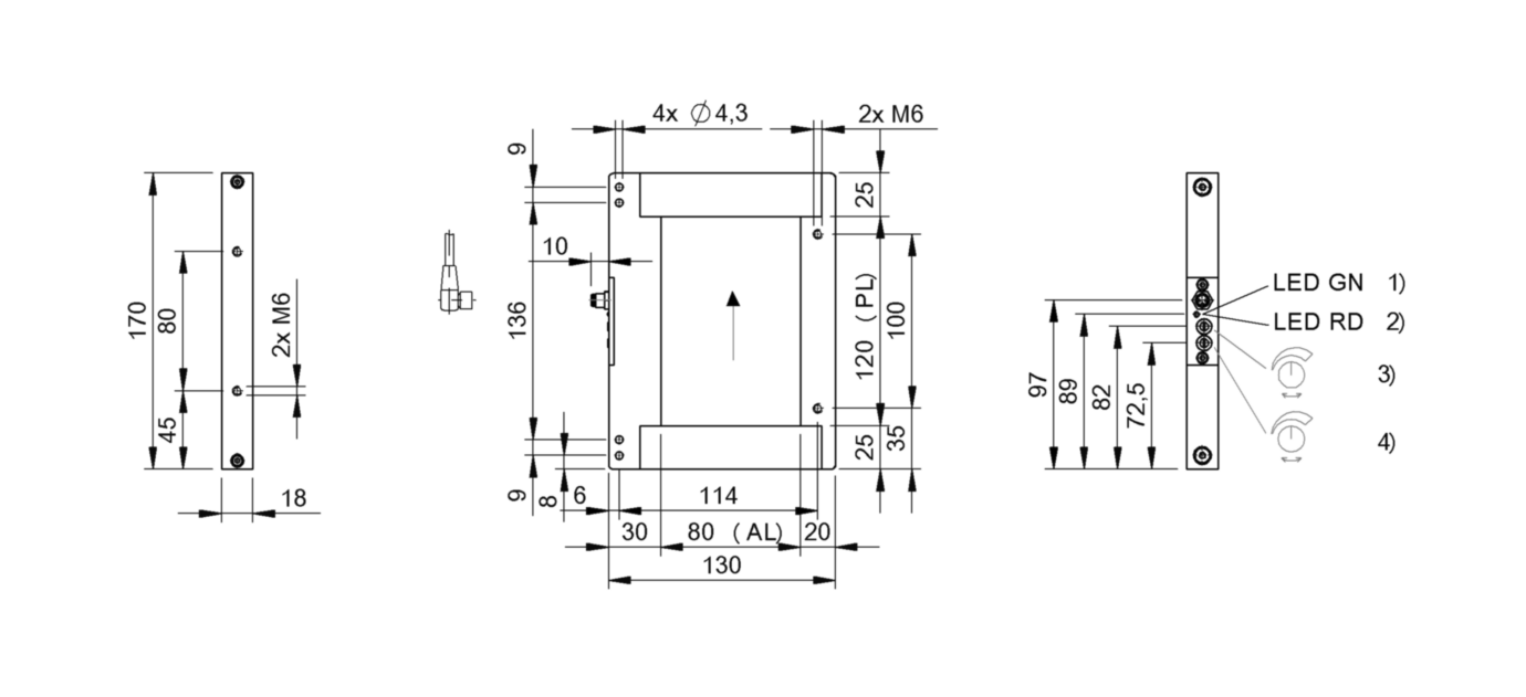 Щелевой датчик Balluff BOW A-1208-PS-C-S49