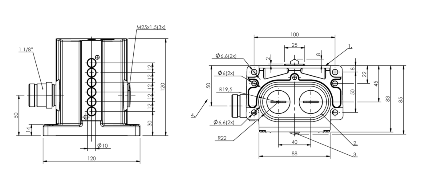 Блочный выключатель Balluff BNS 819-D06-D12-100-10-FD-S90L