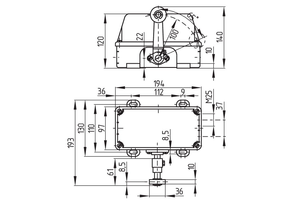 Kонцевой выключатель Schmersal TA 471-03/03Y