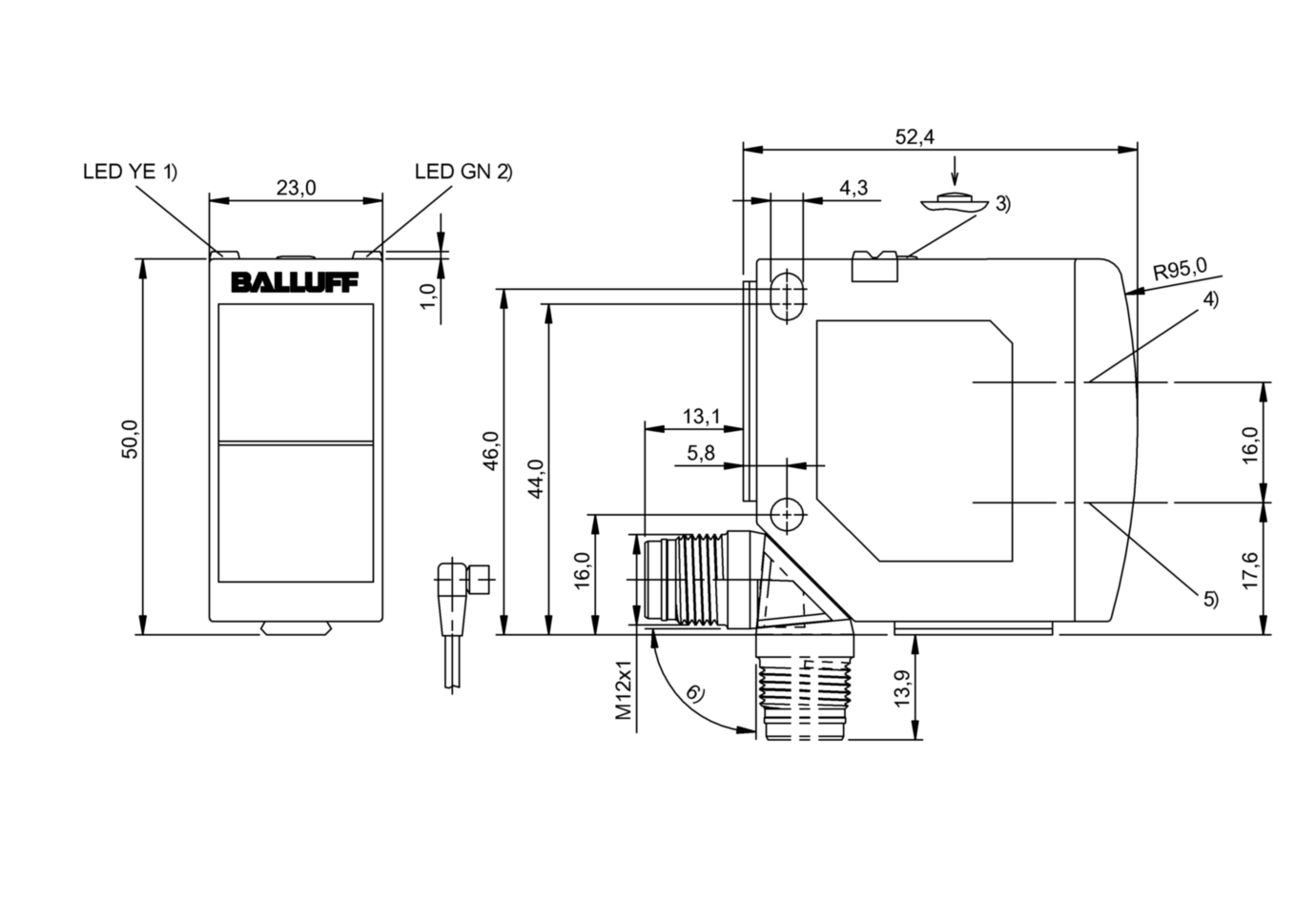Оптический датчик Balluff BOS 23K-GI-RD10-S4