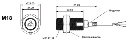 Индуктивный датчик Delta Electronics IS-E1808-BNOB2