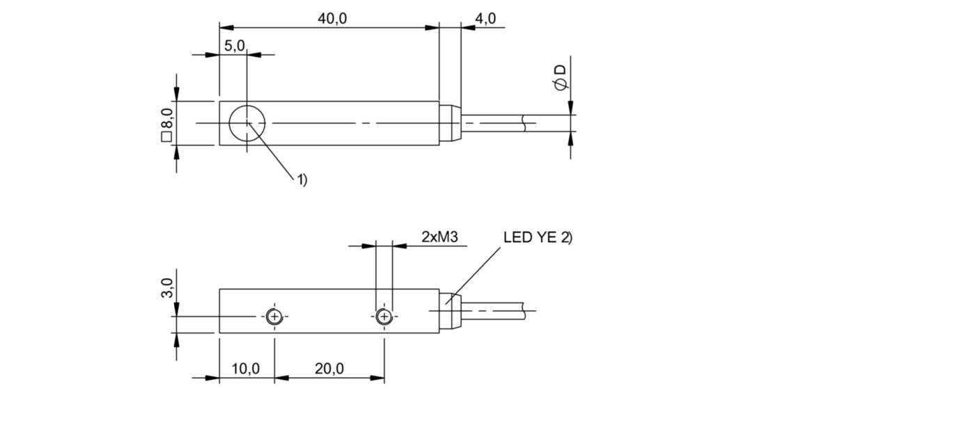 Оптический датчик Balluff BOS Q08M-PS-LE20-02