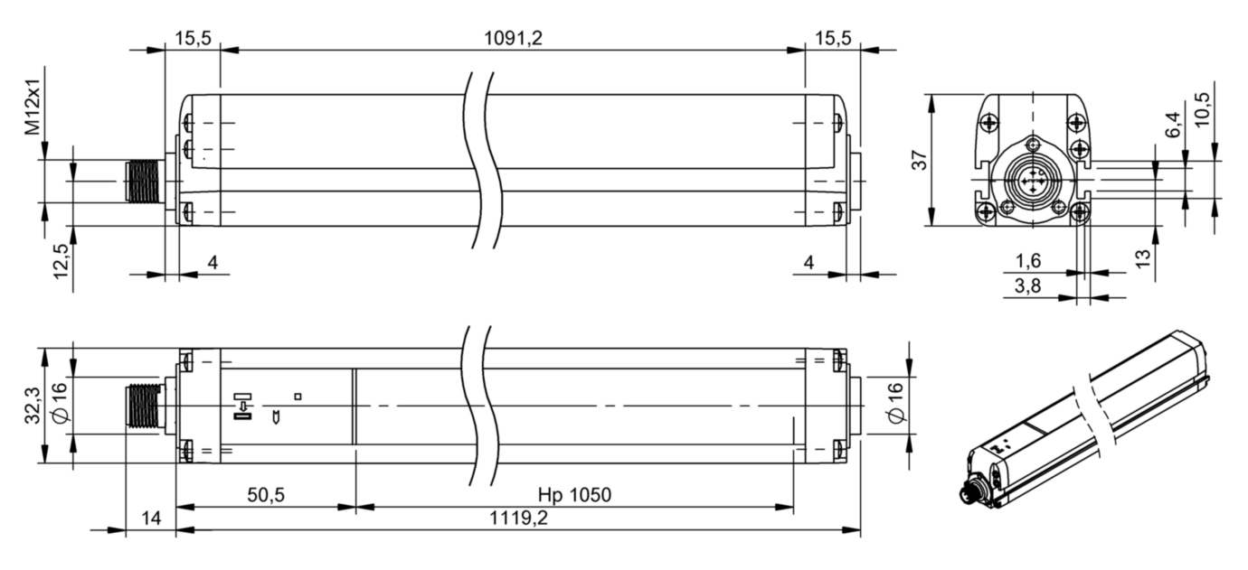 Многолучевой барьер безопасности Balluff BLG 4A-105-19X-030-O01-SX