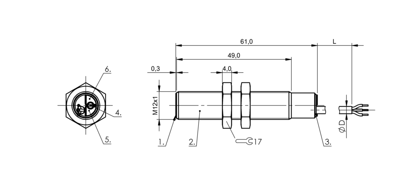 Емкостной датчик Balluff BCS M12B4I1-POC40D-EP02