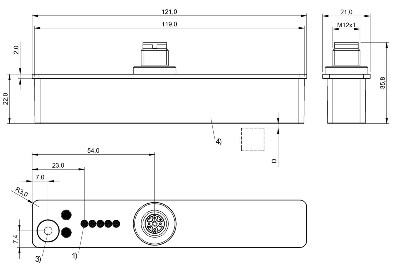 Индуктивный датчик линейных перемещений Balluff BIP ED2-B103-03-S4