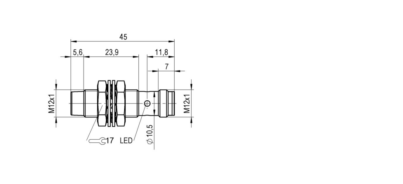Индуктивный датчик расстояния Balluff BAW M12MD-UAC70G-S04G