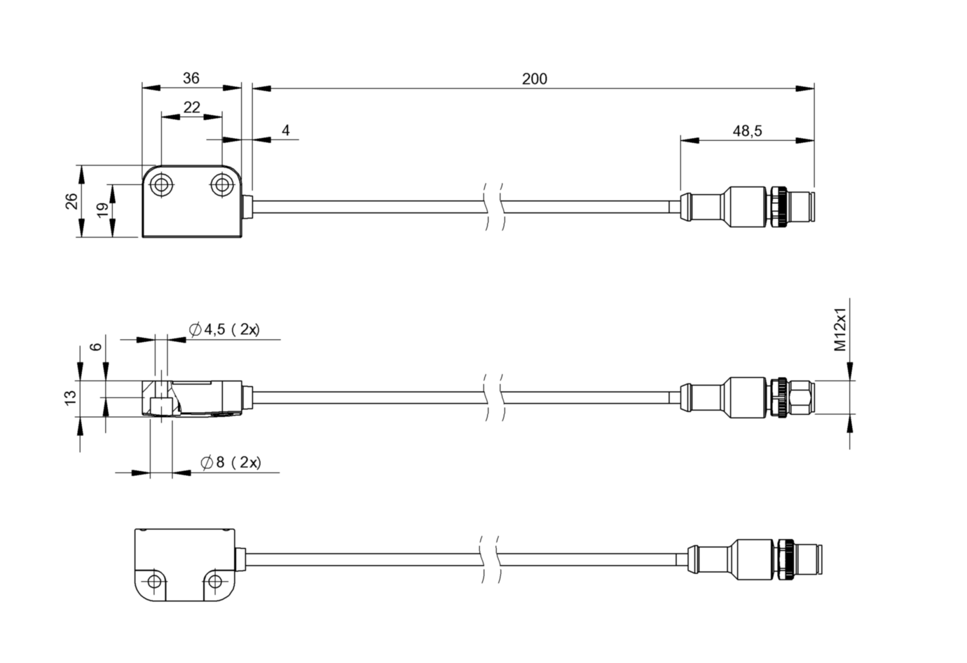 Магнитный датчик безопасности Balluff BID R01K-4M100-M20ZZ0-EP00,2-S92
