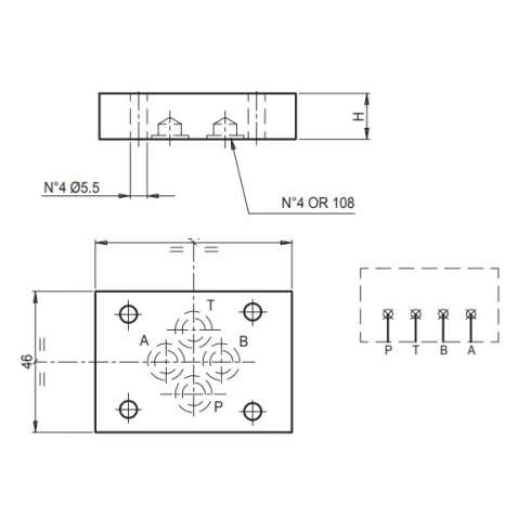 Плита-заглушка DUPLOMATIC MS S.p.a. EB103, CETOP 03, все порты изолированы, заменяет PE-MD1/20