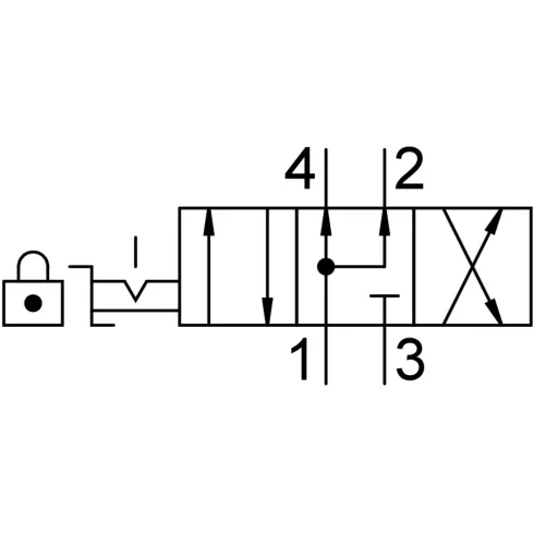Распределитель с ручным управлением Festo VHER-P-H-B43U-M5