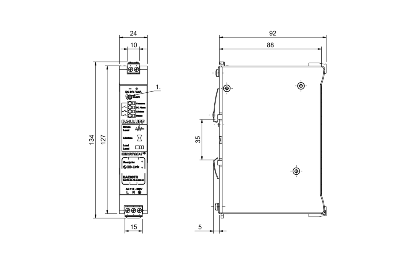 Блок питания Balluff BAE PS-XA-1W-24-025-101