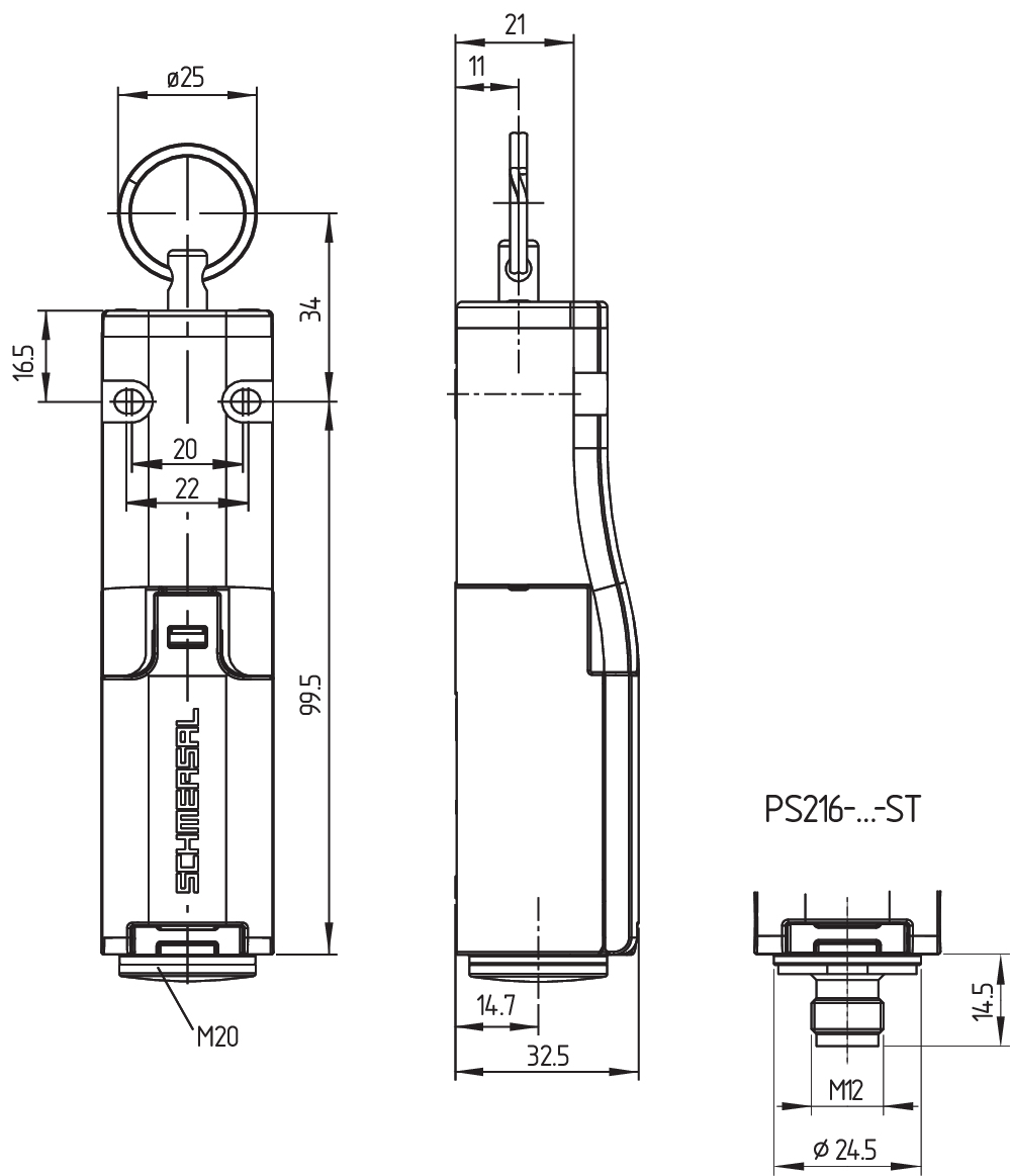 Тросовый переключатель Schmersal PS216-T11-Q210