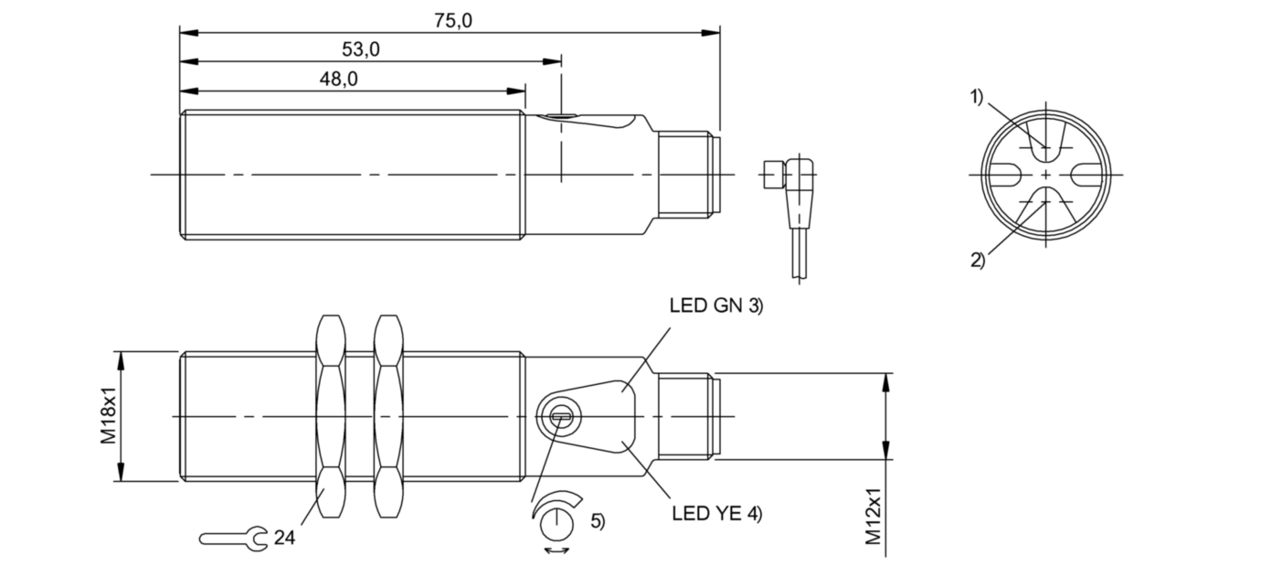 Усилитель для оптоволоконных датчиков Balluff BFB M18M-011-P-S4