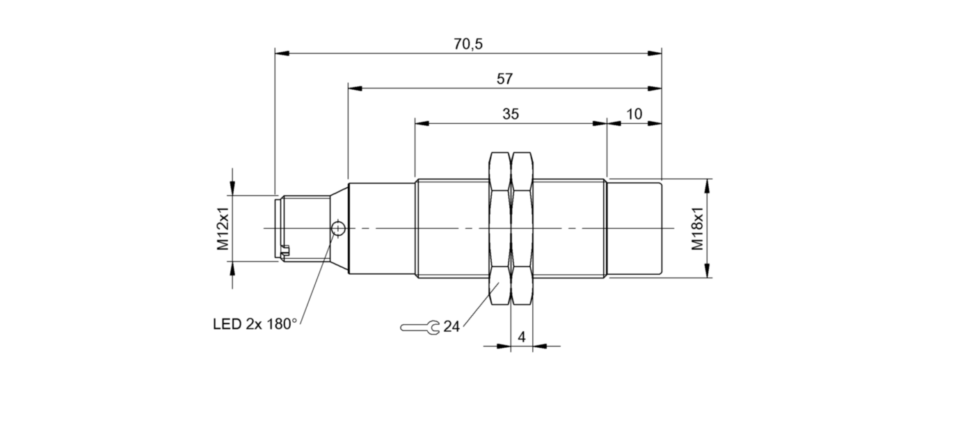 Индуктивный датчик безопасности Balluff BES M18EN-PFC80F-S04G-D11