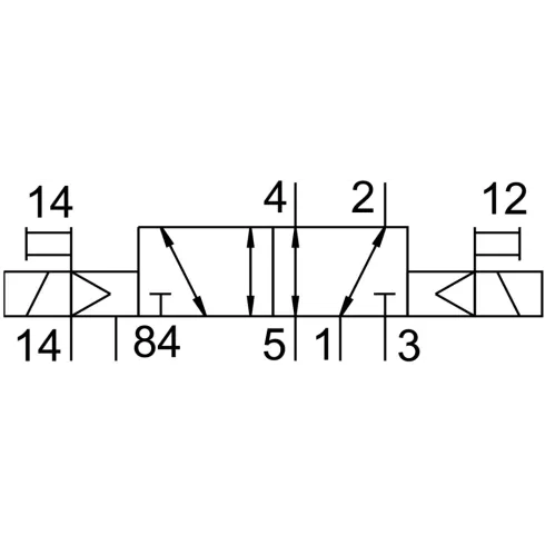 Распределитель с электромагнитным управлением Festo VUVG-B10-B52-ZT-F-1P3