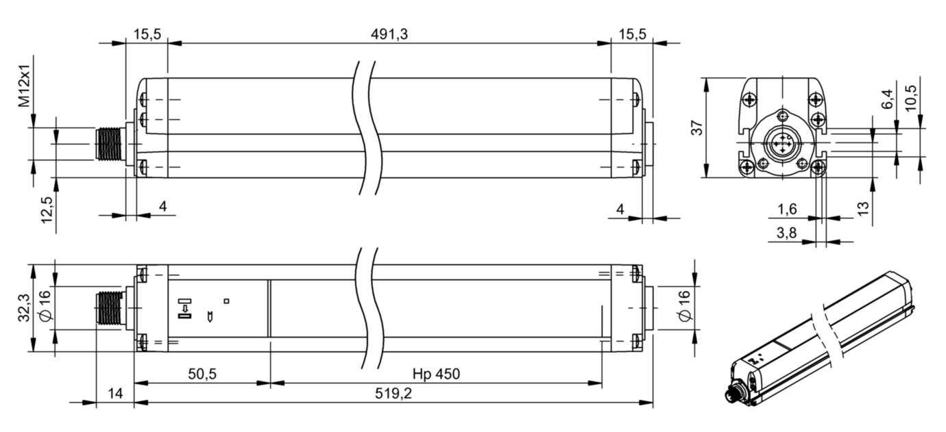 Многолучевой барьер безопасности Balluff BLG 4A-045-600-014-O01-SX