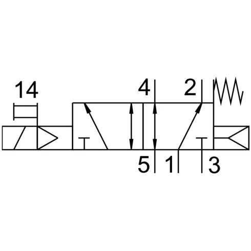 Распределитель с электромагнитным управлением Festo VUVG-L10-M52-RT-M5-1H2L-W1