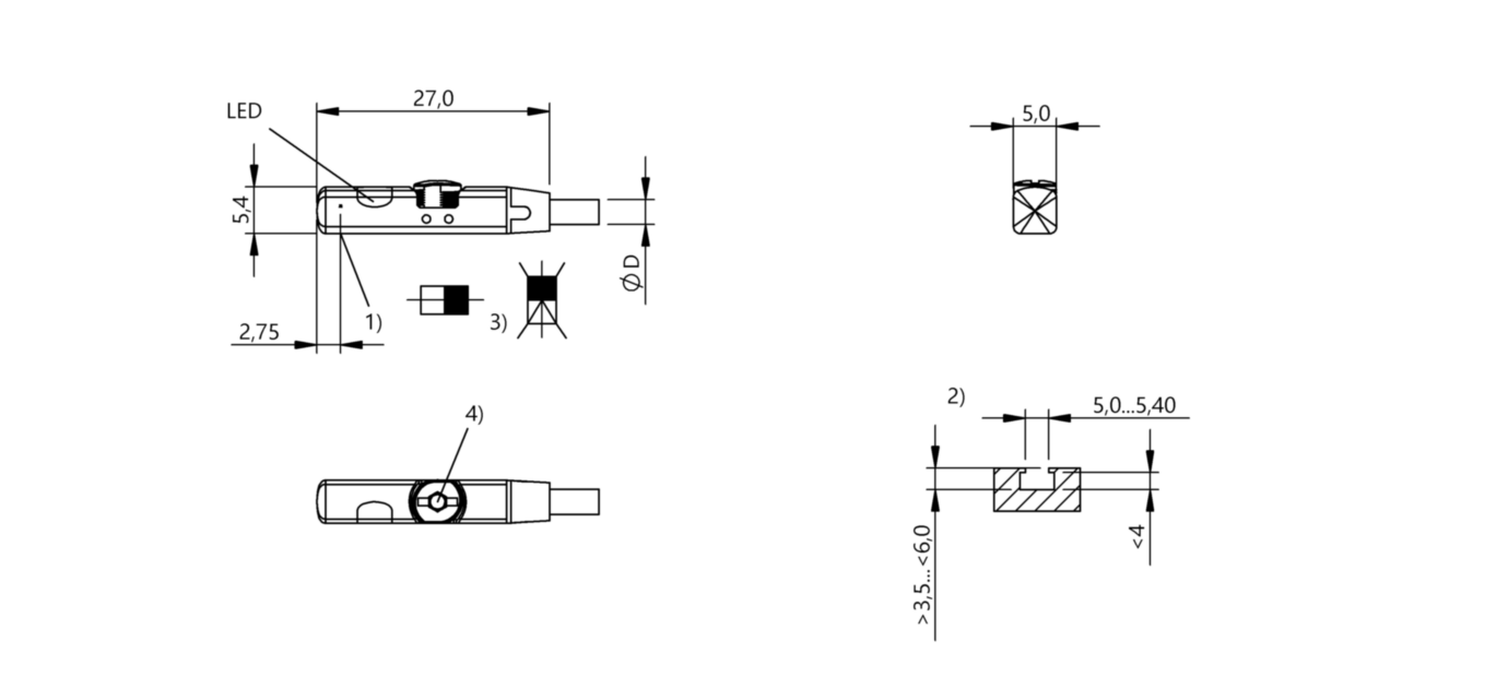 Магнитный датчик для цилиндра Balluff BMF 405KF-NS-C-2A-EY-05