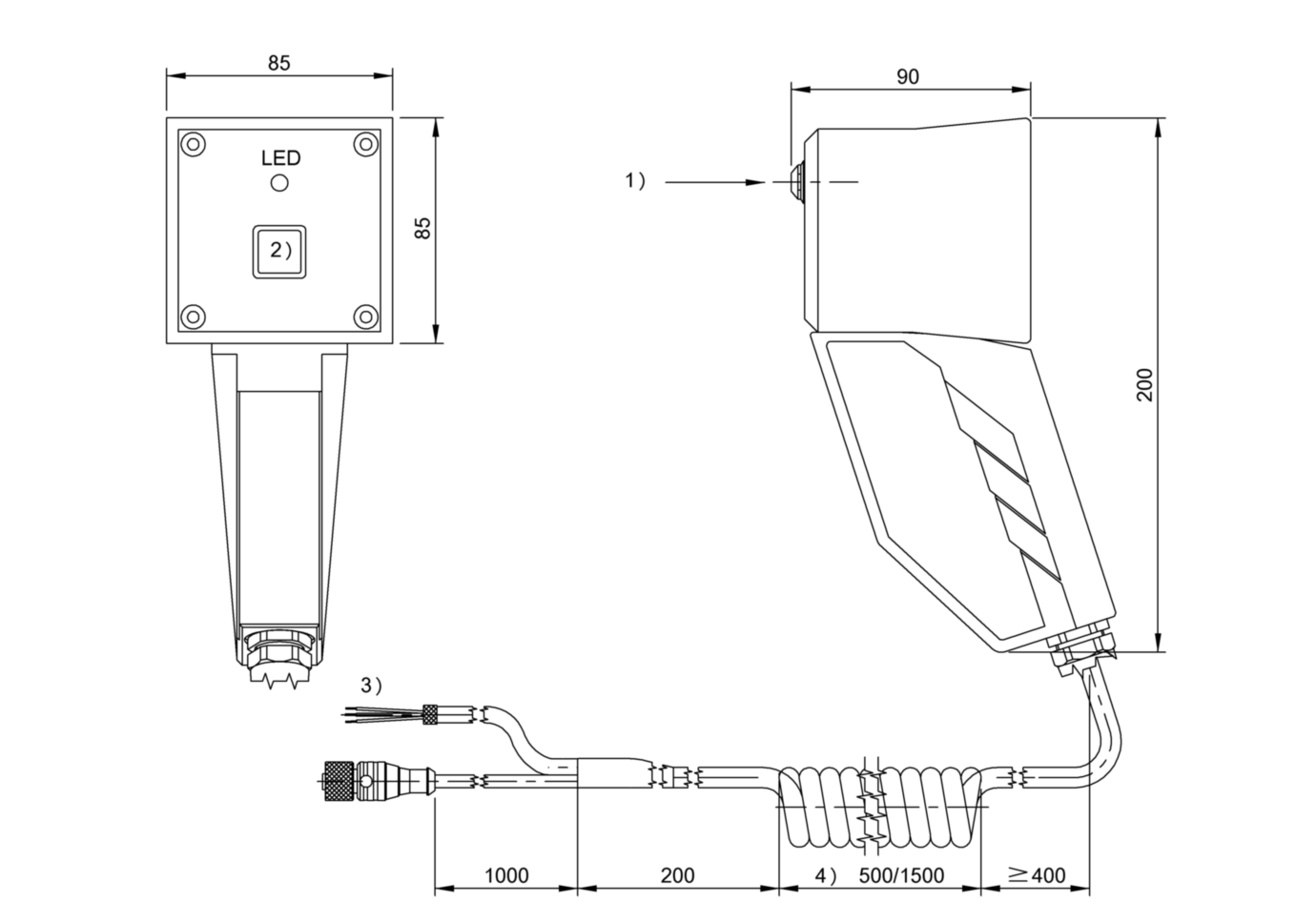 RFID считывающий пистолет Balluff BIS C-720-01-03