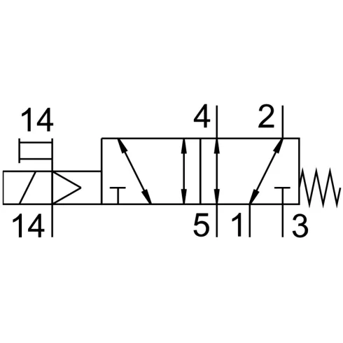 Распределитель с электромагнитным управлением Festo VSVA-B-M52-MZD-D2-1T1L