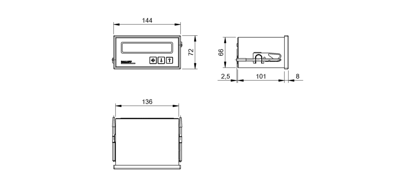 Цифровой индикатор Balluff BDD-AM 10-1-SSD