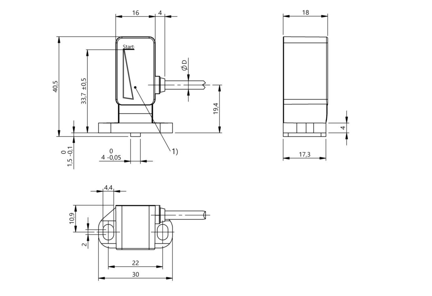 Индуктивный датчик линейных перемещений Balluff BIP LD2-T017-04-BP01