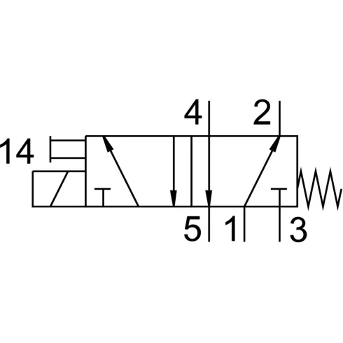 Распределитель с электромагнитным управлением Festo MHA2-MS1H-5/2-2-K