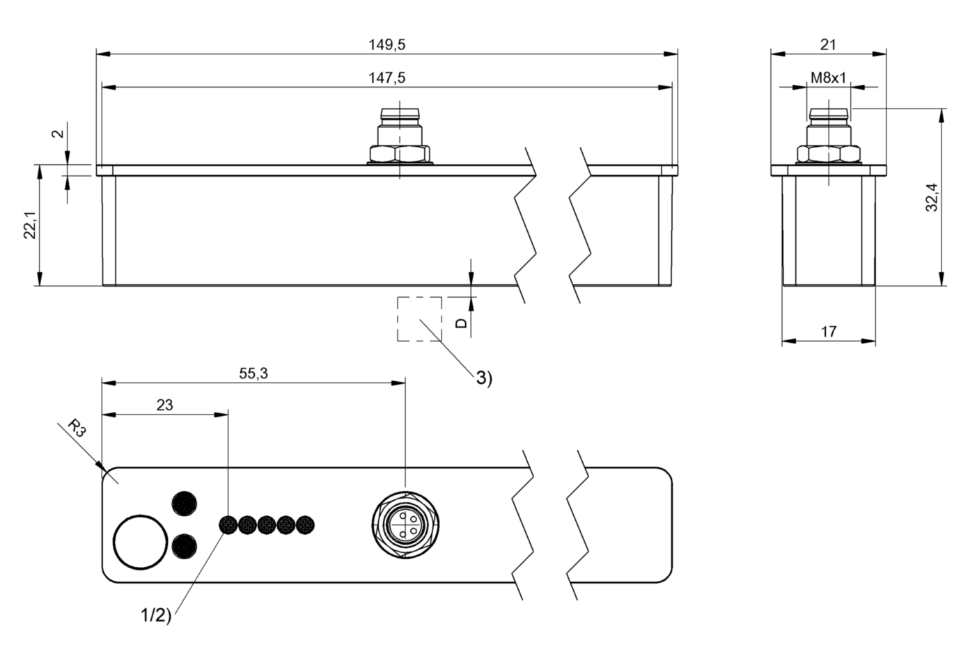 Индуктивный датчик линейных перемещений Balluff BIP LD2-T133-03-S75