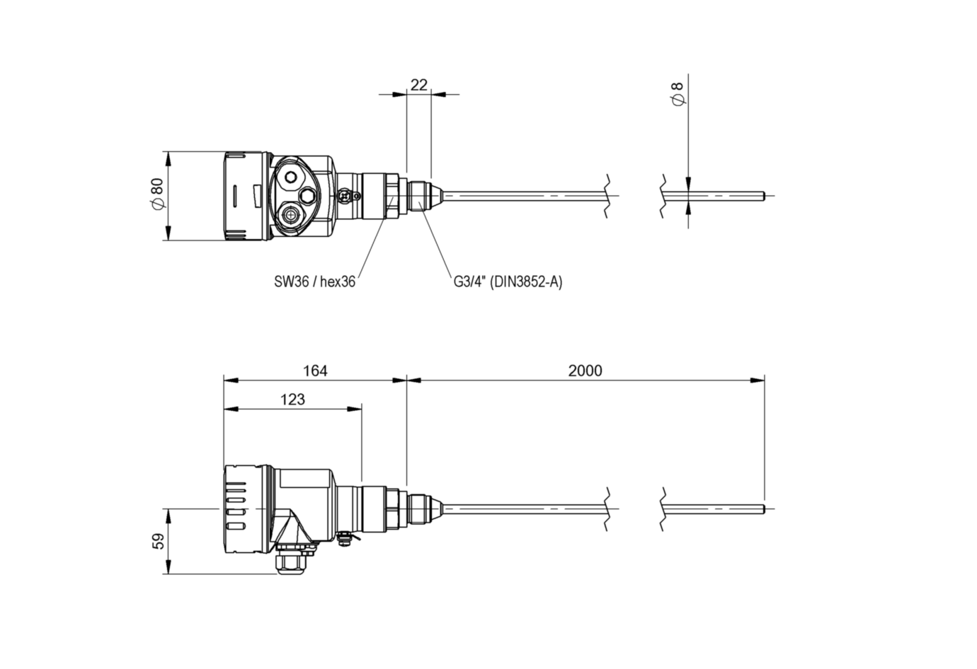 Радарный уровнемер Balluff BMD 1LTA-2000/10A-AE520K-KM20K