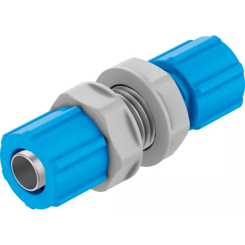 Муфта ниппельная с накидной гайкой для панельного монтажа Festo SCK-PK-4-KU