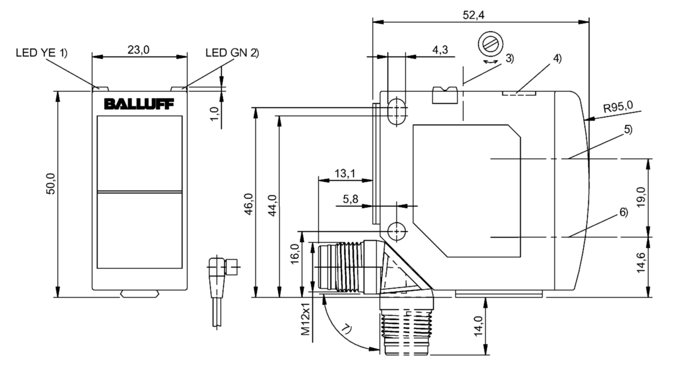 Оптический датчик Balluff BOS 23K-NU-RH10-S4